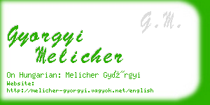 gyorgyi melicher business card